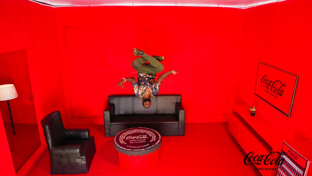 A-Coca-Cola-Zero-Sugar-Consumer-experiencing-Coca-Cola-Zero-Gravity
