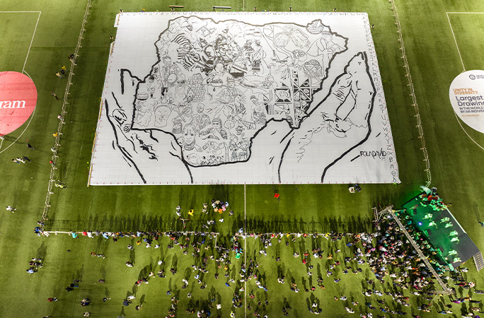 Dr Fola David, Guinness World Record, Largest Drawing By An Individual